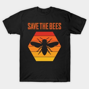 SAVE THE BEES Retro Vintage Style Climate Change Advocate original design T-Shirt